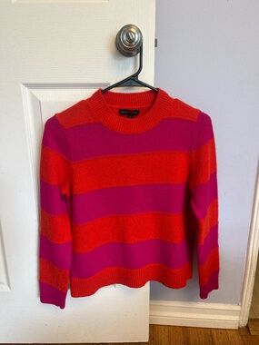 Banana Republic Red and Pink Striped Sweater | Size M